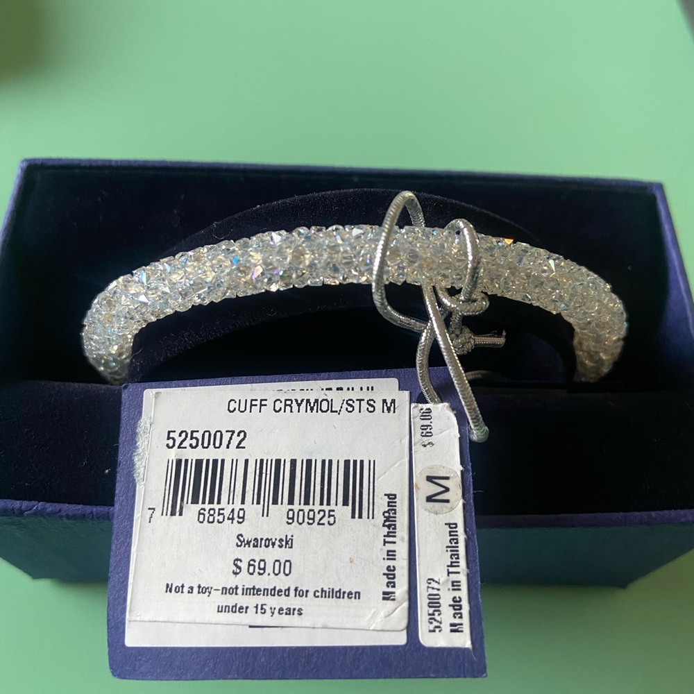 Swarovski Clear Crystal Bangle Cuff